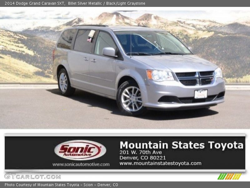 Billet Silver Metallic / Black/Light Graystone 2014 Dodge Grand Caravan SXT