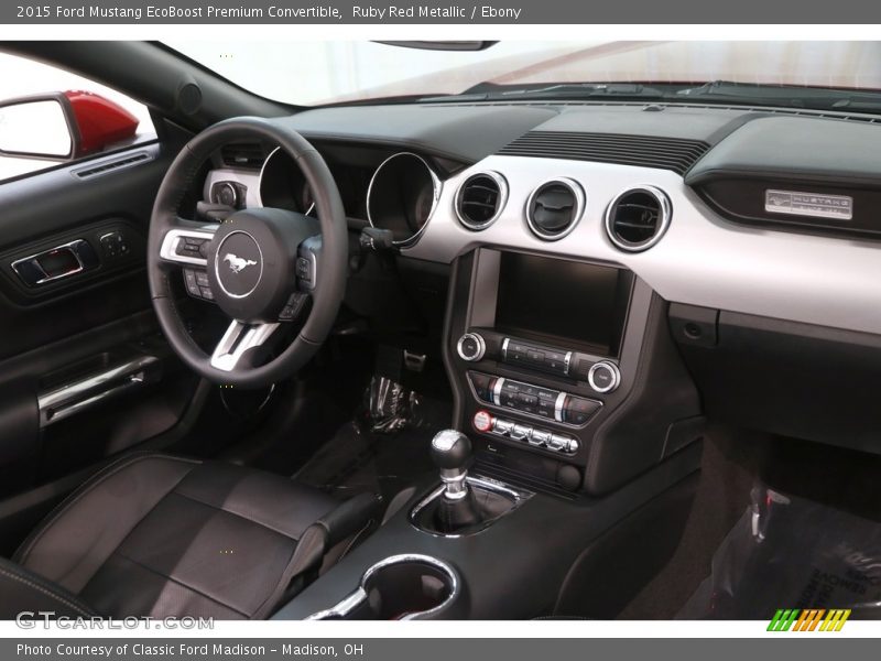Ruby Red Metallic / Ebony 2015 Ford Mustang EcoBoost Premium Convertible