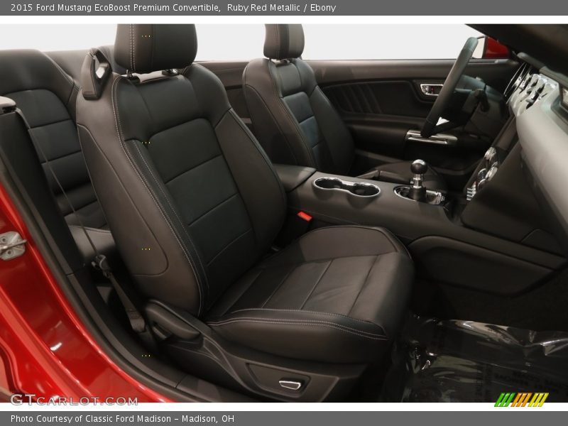Ruby Red Metallic / Ebony 2015 Ford Mustang EcoBoost Premium Convertible
