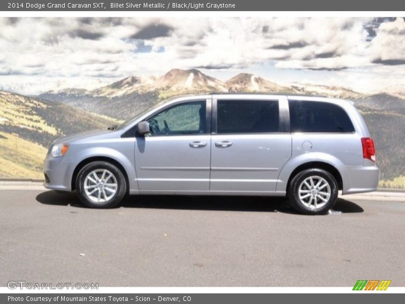 Billet Silver Metallic / Black/Light Graystone 2014 Dodge Grand Caravan SXT