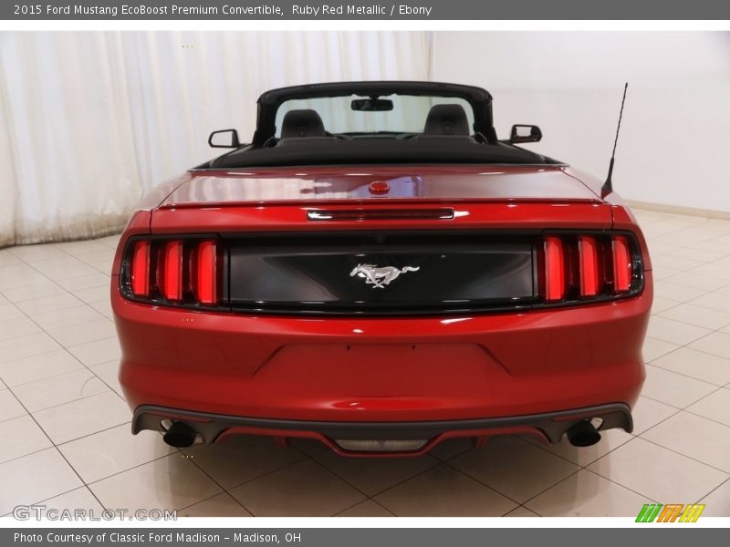 Ruby Red Metallic / Ebony 2015 Ford Mustang EcoBoost Premium Convertible