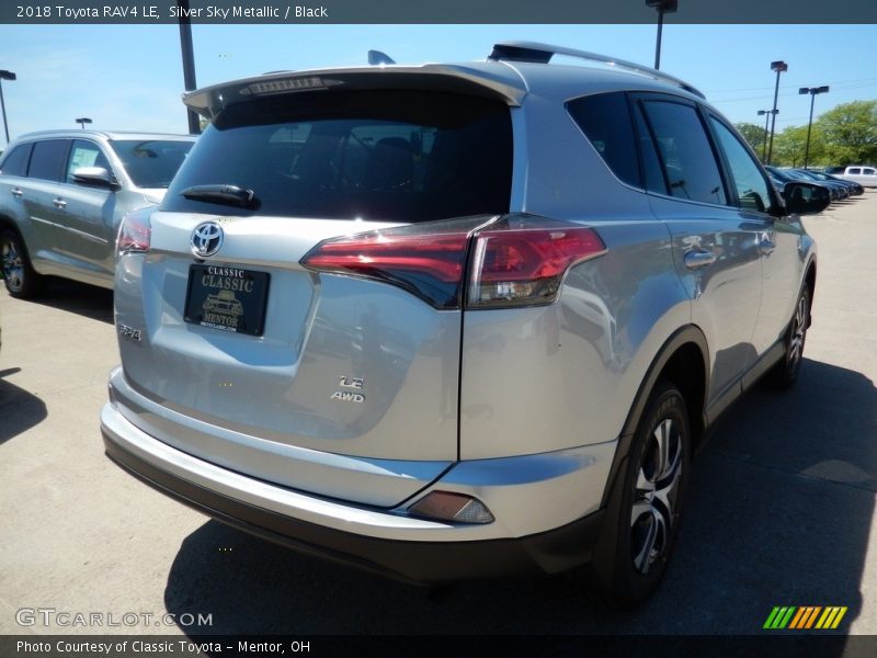 Silver Sky Metallic / Black 2018 Toyota RAV4 LE
