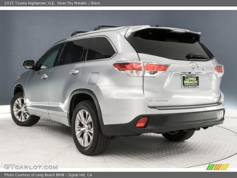 Silver Sky Metallic / Black 2015 Toyota Highlander XLE