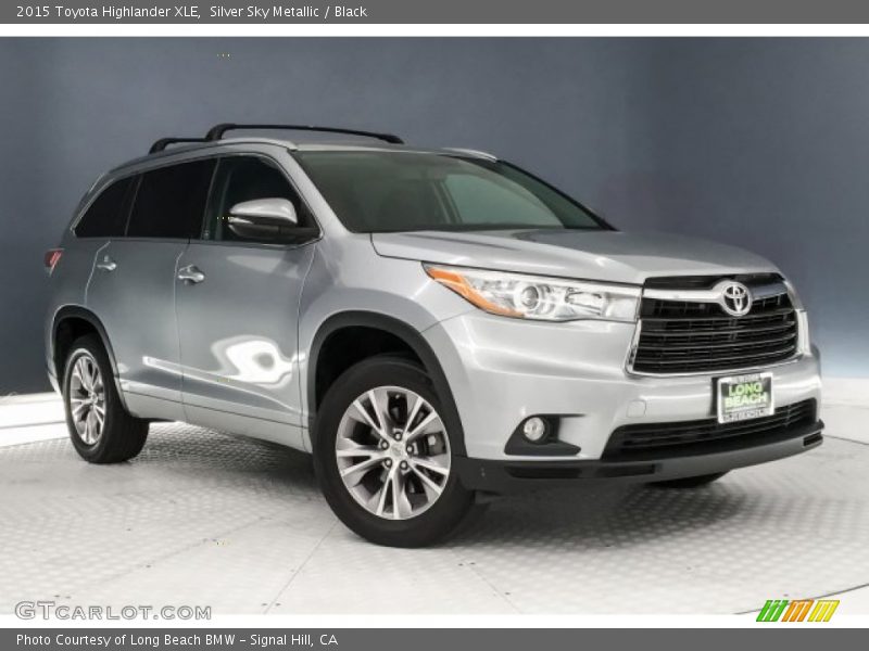 Silver Sky Metallic / Black 2015 Toyota Highlander XLE
