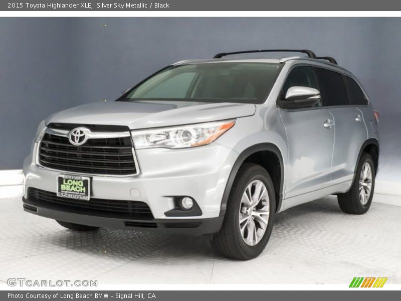 Silver Sky Metallic / Black 2015 Toyota Highlander XLE