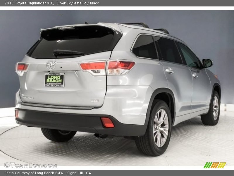 Silver Sky Metallic / Black 2015 Toyota Highlander XLE