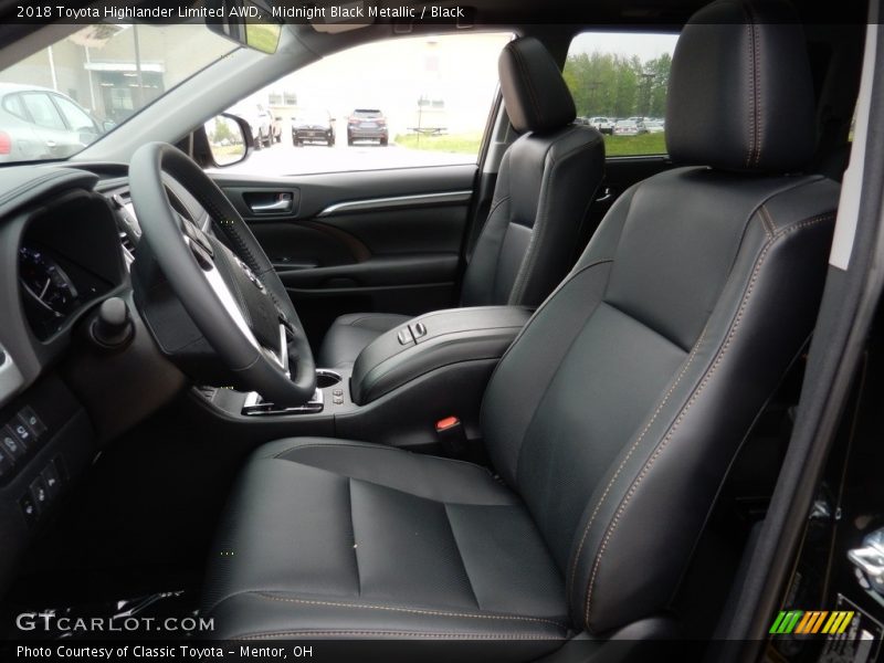 Midnight Black Metallic / Black 2018 Toyota Highlander Limited AWD