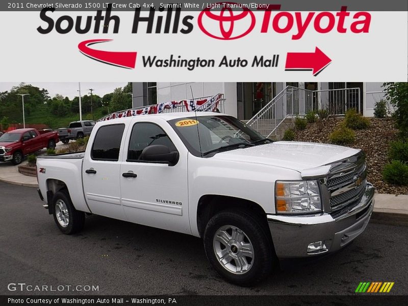 Summit White / Light Titanium/Ebony 2011 Chevrolet Silverado 1500 LT Crew Cab 4x4