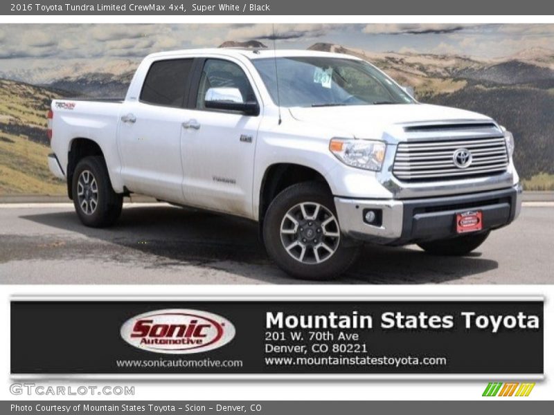 Super White / Black 2016 Toyota Tundra Limited CrewMax 4x4