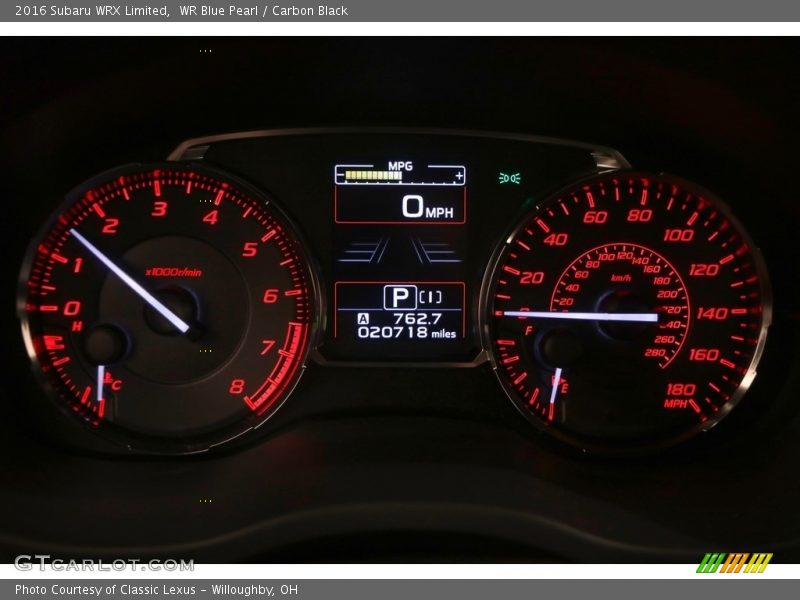  2016 WRX Limited Limited Gauges