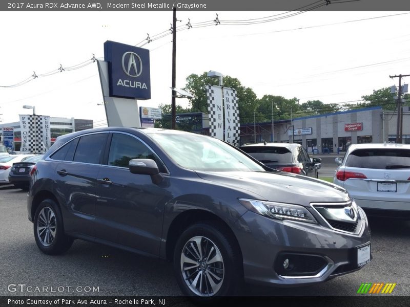 Modern Steel Metallic / Graystone 2017 Acura RDX Advance AWD