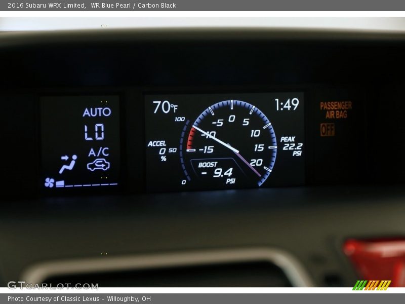  2016 WRX Limited Limited Gauges
