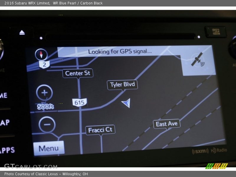 Navigation of 2016 WRX Limited