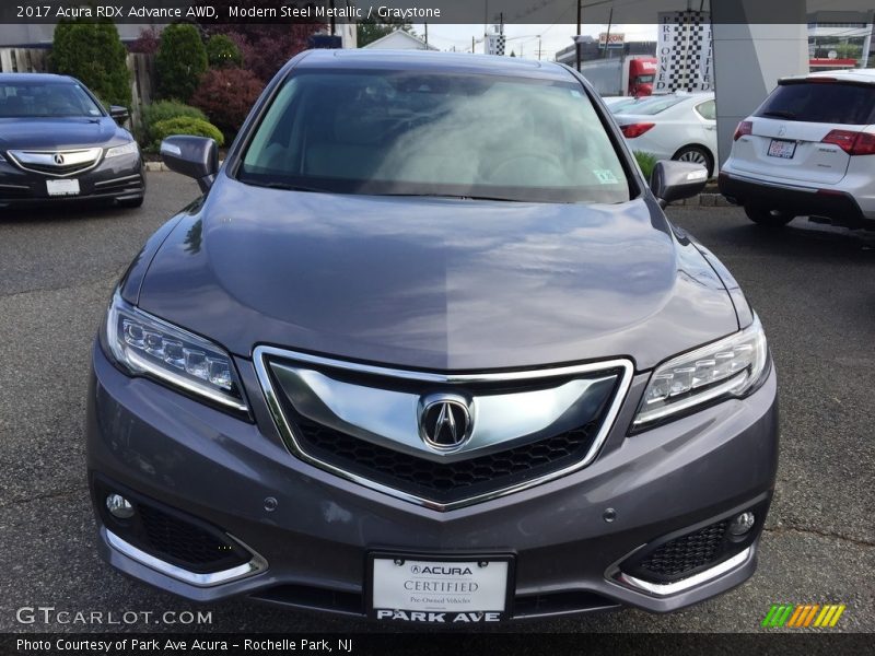 Modern Steel Metallic / Graystone 2017 Acura RDX Advance AWD