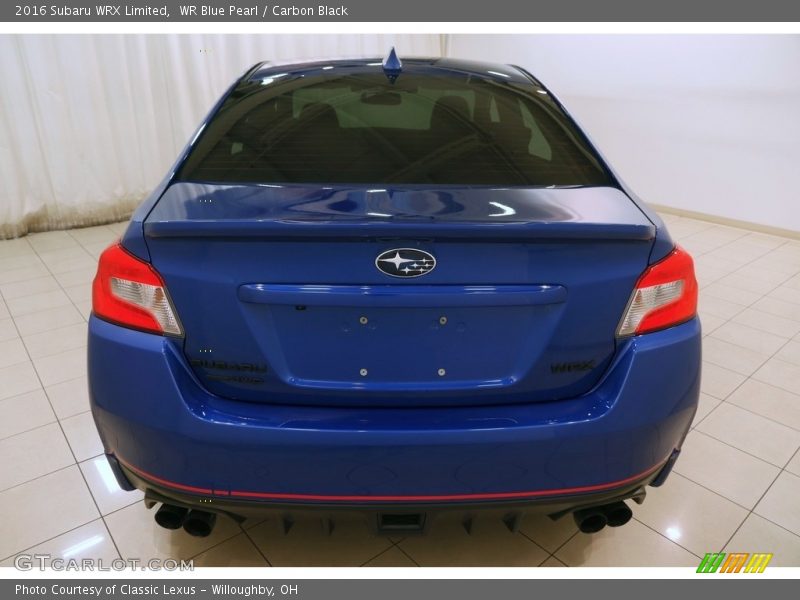 WR Blue Pearl / Carbon Black 2016 Subaru WRX Limited