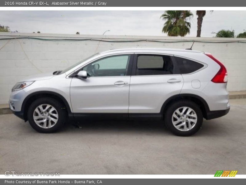 Alabaster Silver Metallic / Gray 2016 Honda CR-V EX-L