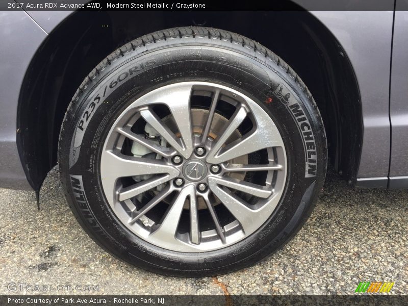 Modern Steel Metallic / Graystone 2017 Acura RDX Advance AWD