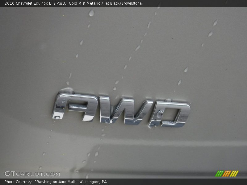 Gold Mist Metallic / Jet Black/Brownstone 2010 Chevrolet Equinox LTZ AWD