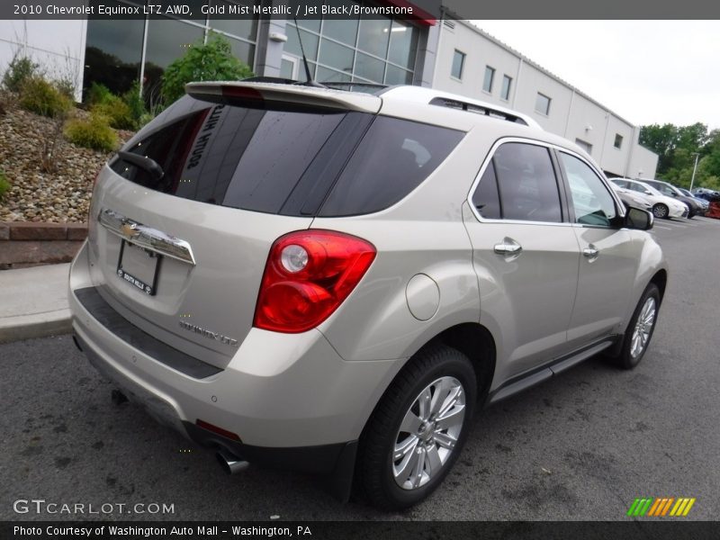 Gold Mist Metallic / Jet Black/Brownstone 2010 Chevrolet Equinox LTZ AWD
