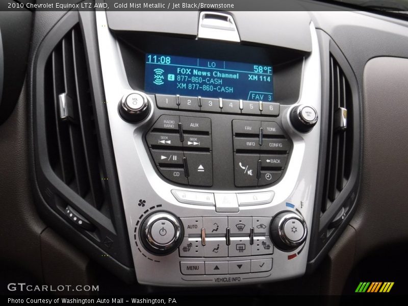 Gold Mist Metallic / Jet Black/Brownstone 2010 Chevrolet Equinox LTZ AWD