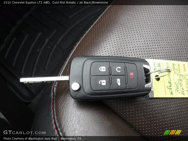 Gold Mist Metallic / Jet Black/Brownstone 2010 Chevrolet Equinox LTZ AWD
