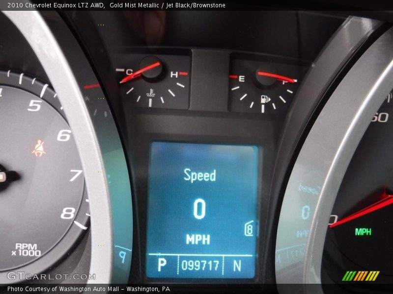 Gold Mist Metallic / Jet Black/Brownstone 2010 Chevrolet Equinox LTZ AWD