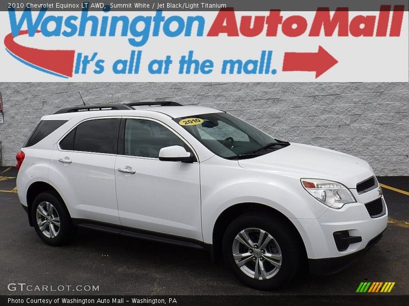 Summit White / Jet Black/Light Titanium 2010 Chevrolet Equinox LT AWD
