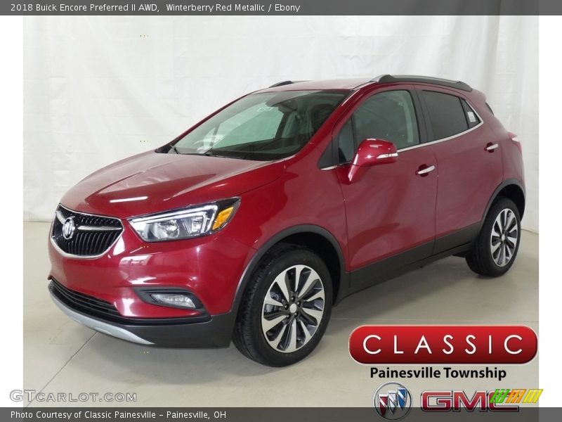 Winterberry Red Metallic / Ebony 2018 Buick Encore Preferred II AWD