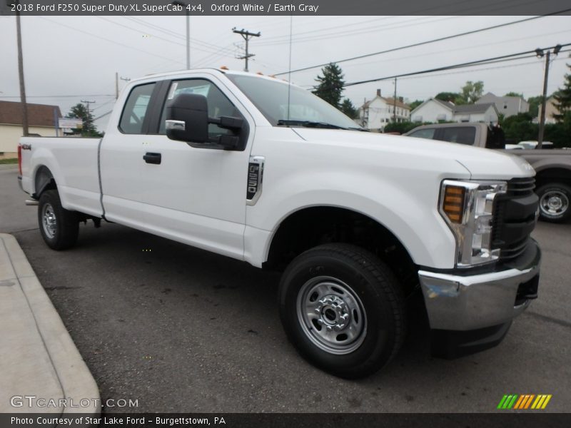 Oxford White / Earth Gray 2018 Ford F250 Super Duty XL SuperCab 4x4