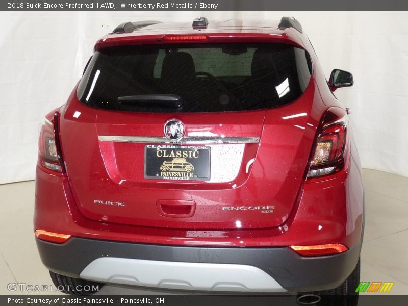 Winterberry Red Metallic / Ebony 2018 Buick Encore Preferred II AWD