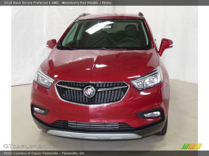 Winterberry Red Metallic / Ebony 2018 Buick Encore Preferred II AWD