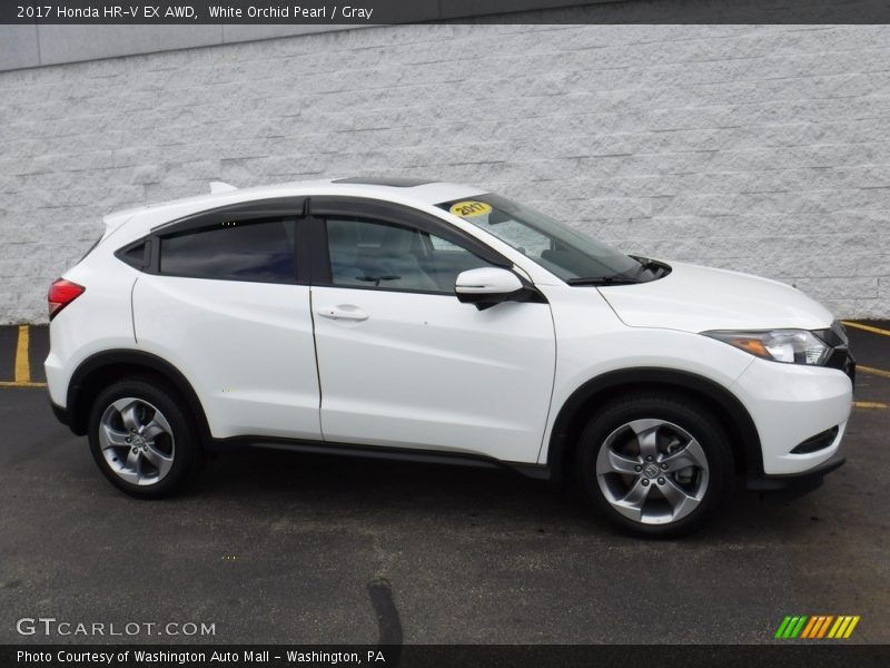 White Orchid Pearl / Gray 2017 Honda HR-V EX AWD