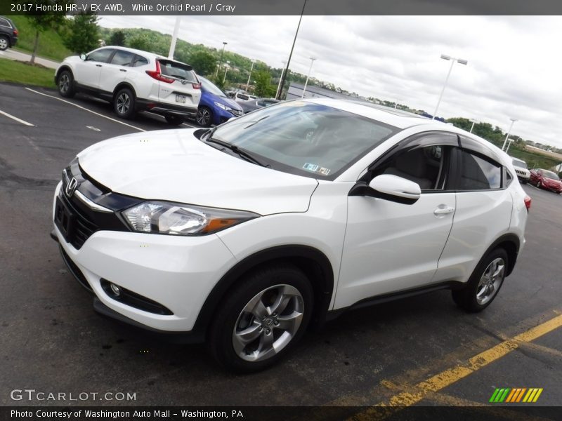 White Orchid Pearl / Gray 2017 Honda HR-V EX AWD