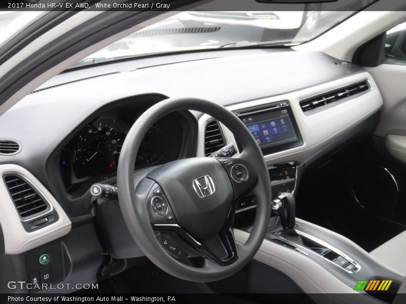 White Orchid Pearl / Gray 2017 Honda HR-V EX AWD