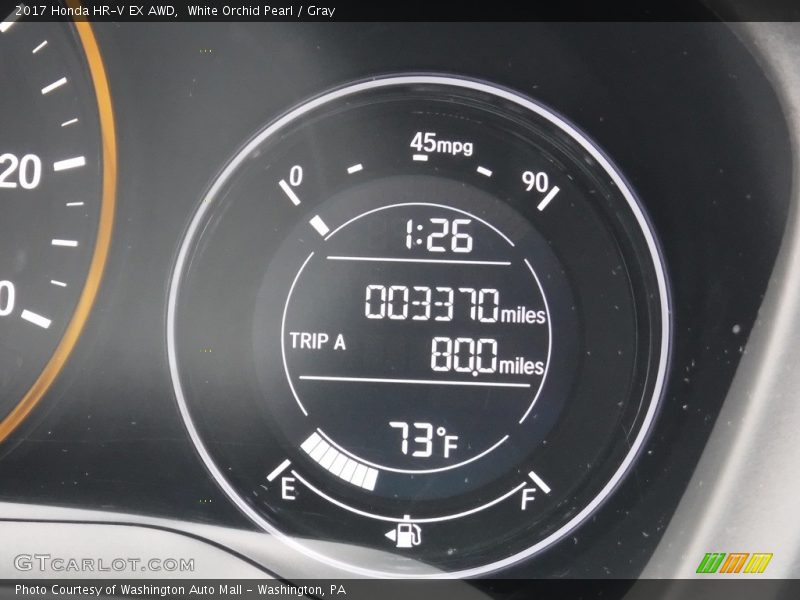 White Orchid Pearl / Gray 2017 Honda HR-V EX AWD