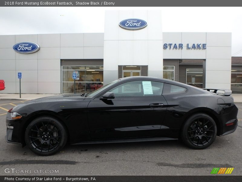 Shadow Black / Ebony 2018 Ford Mustang EcoBoost Fastback