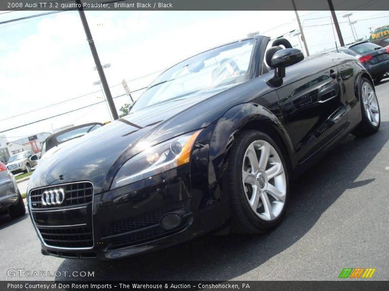 Brilliant Black / Black 2008 Audi TT 3.2 quattro Roadster