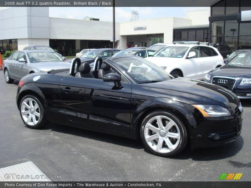 Brilliant Black / Black 2008 Audi TT 3.2 quattro Roadster