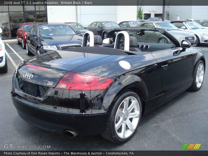 Brilliant Black / Black 2008 Audi TT 3.2 quattro Roadster