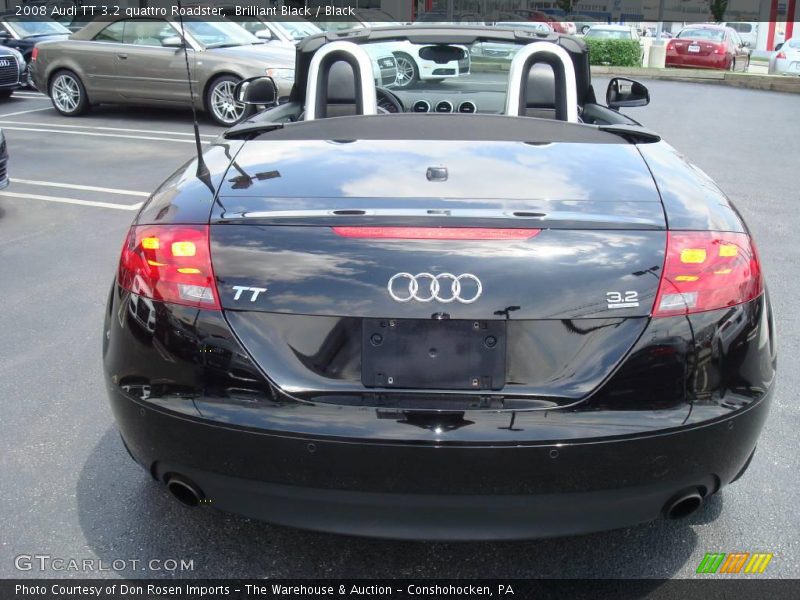 Brilliant Black / Black 2008 Audi TT 3.2 quattro Roadster