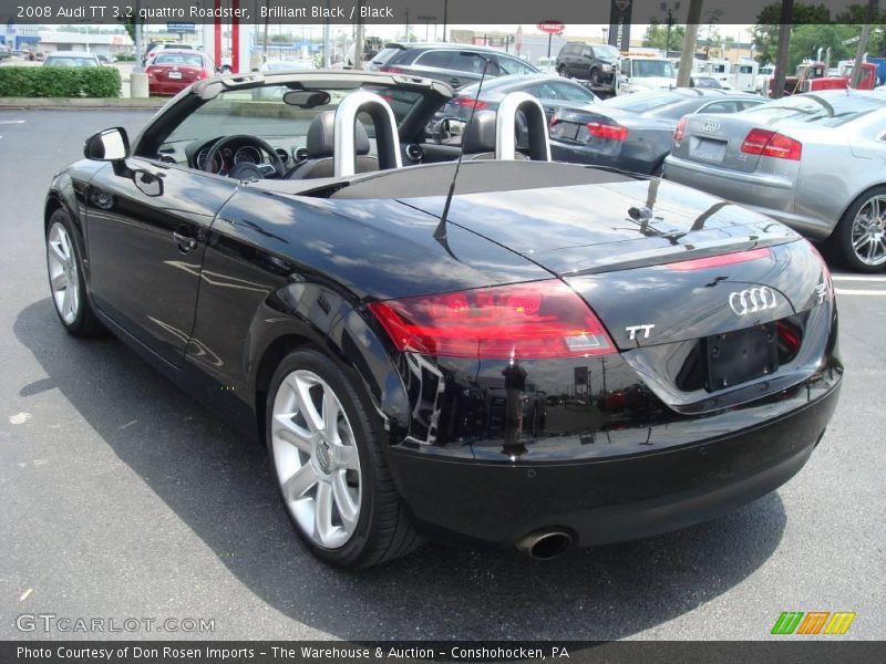 Brilliant Black / Black 2008 Audi TT 3.2 quattro Roadster