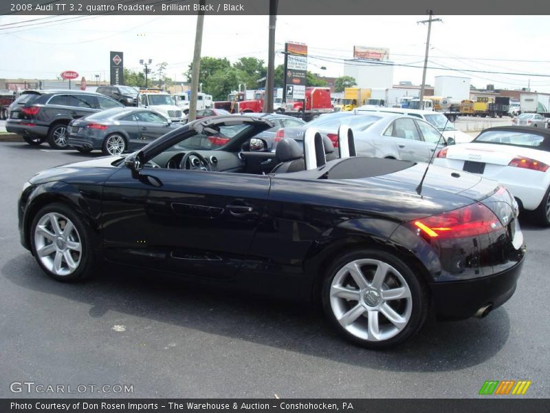 Brilliant Black / Black 2008 Audi TT 3.2 quattro Roadster