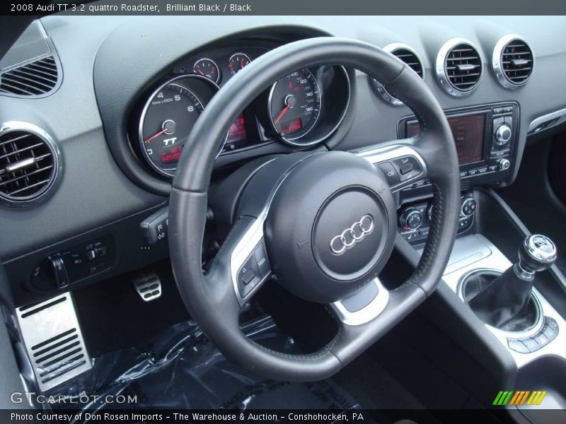 Brilliant Black / Black 2008 Audi TT 3.2 quattro Roadster