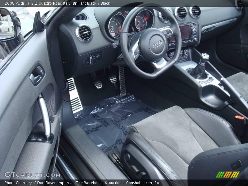 Brilliant Black / Black 2008 Audi TT 3.2 quattro Roadster