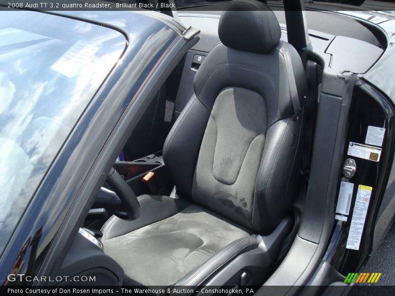 Brilliant Black / Black 2008 Audi TT 3.2 quattro Roadster