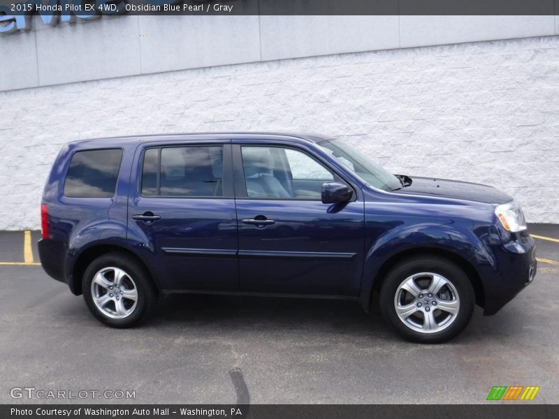 Obsidian Blue Pearl / Gray 2015 Honda Pilot EX 4WD