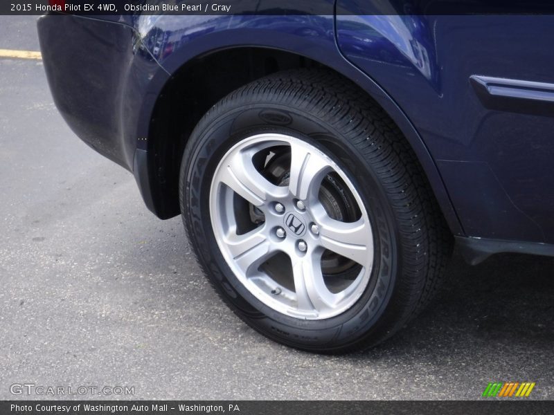 Obsidian Blue Pearl / Gray 2015 Honda Pilot EX 4WD