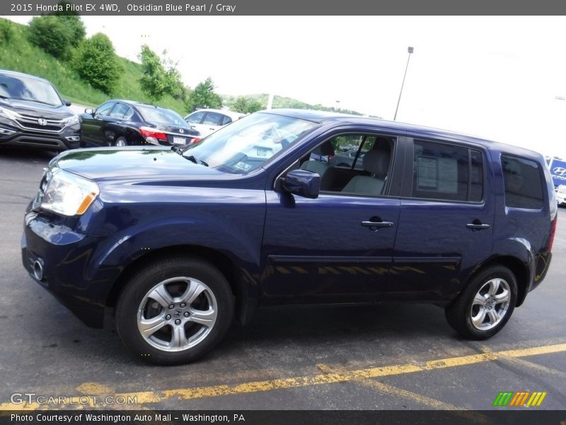 Obsidian Blue Pearl / Gray 2015 Honda Pilot EX 4WD