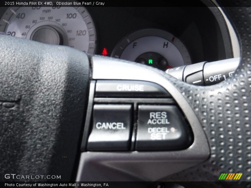 Obsidian Blue Pearl / Gray 2015 Honda Pilot EX 4WD