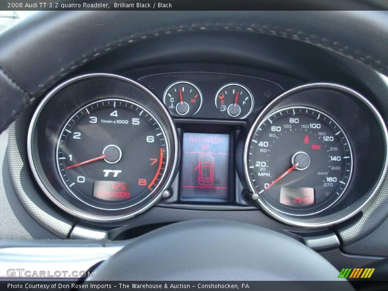 Brilliant Black / Black 2008 Audi TT 3.2 quattro Roadster